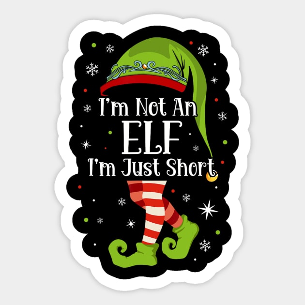 I'm Not An Elf Im Just Short Funny Christmas Matching Family Sticker by rivkazachariah